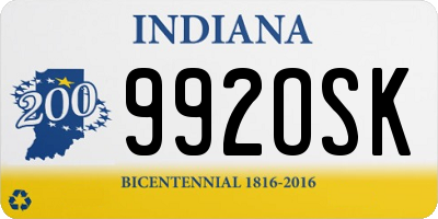 IN license plate 992OSK