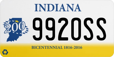 IN license plate 992OSS