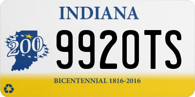 IN license plate 992OTS