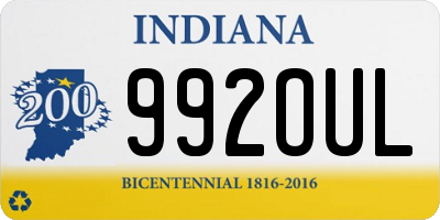 IN license plate 992OUL