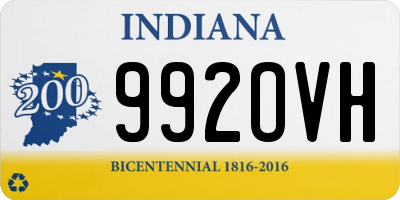 IN license plate 992OVH