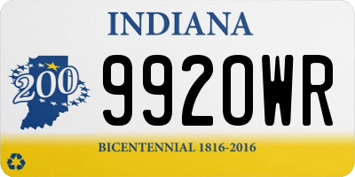 IN license plate 992OWR