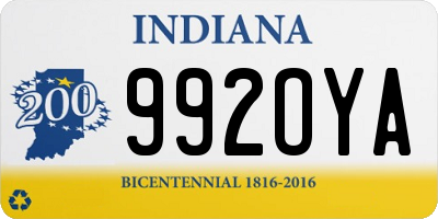 IN license plate 992OYA