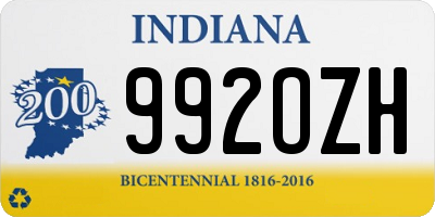 IN license plate 992OZH