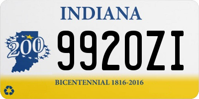 IN license plate 992OZI