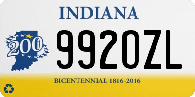 IN license plate 992OZL