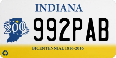 IN license plate 992PAB