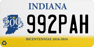 IN license plate 992PAH