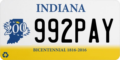 IN license plate 992PAY