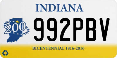 IN license plate 992PBV