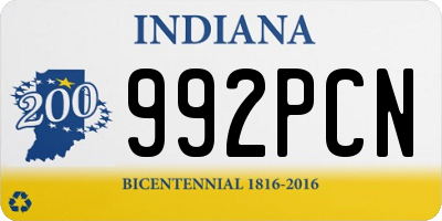 IN license plate 992PCN