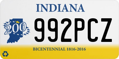 IN license plate 992PCZ