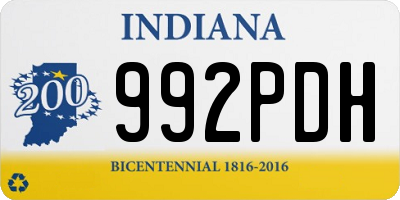 IN license plate 992PDH