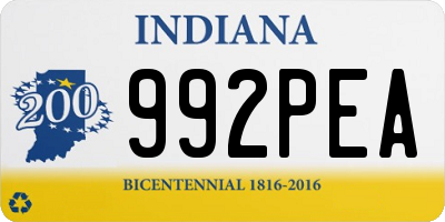 IN license plate 992PEA