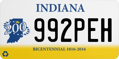 IN license plate 992PEH