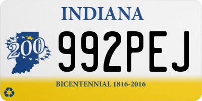 IN license plate 992PEJ