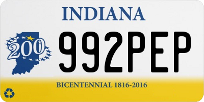 IN license plate 992PEP