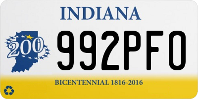 IN license plate 992PFO