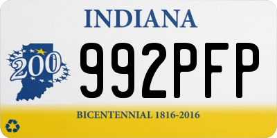 IN license plate 992PFP