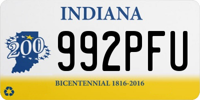 IN license plate 992PFU