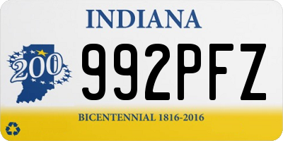 IN license plate 992PFZ