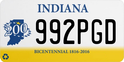 IN license plate 992PGD