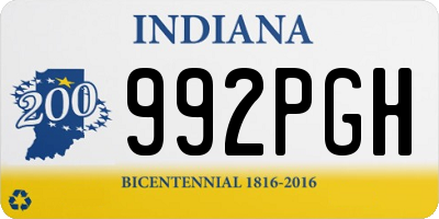 IN license plate 992PGH