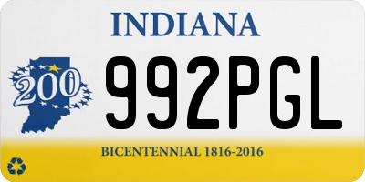 IN license plate 992PGL