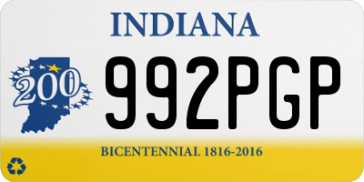 IN license plate 992PGP