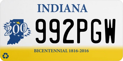 IN license plate 992PGW