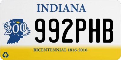 IN license plate 992PHB