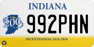 IN license plate 992PHN