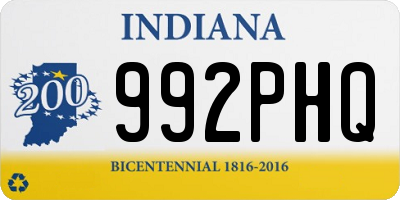 IN license plate 992PHQ