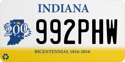 IN license plate 992PHW