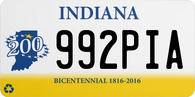 IN license plate 992PIA