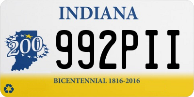 IN license plate 992PII