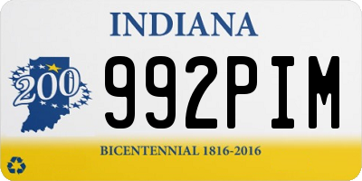 IN license plate 992PIM