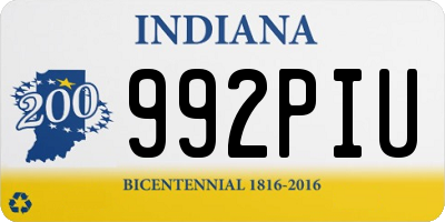 IN license plate 992PIU