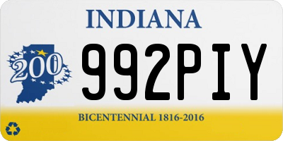 IN license plate 992PIY