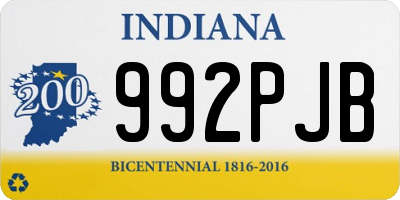 IN license plate 992PJB