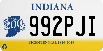 IN license plate 992PJI