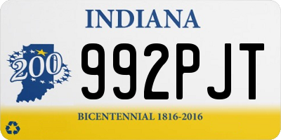 IN license plate 992PJT