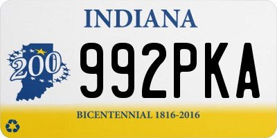 IN license plate 992PKA