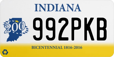 IN license plate 992PKB