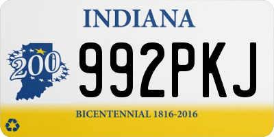 IN license plate 992PKJ