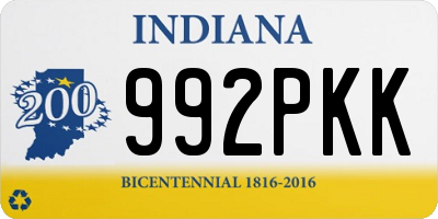 IN license plate 992PKK