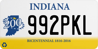 IN license plate 992PKL