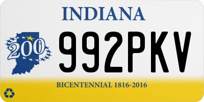 IN license plate 992PKV