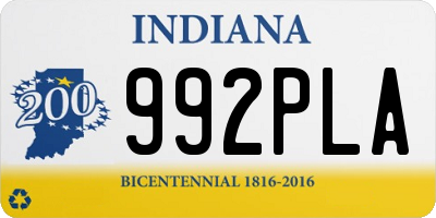 IN license plate 992PLA