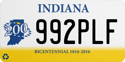 IN license plate 992PLF